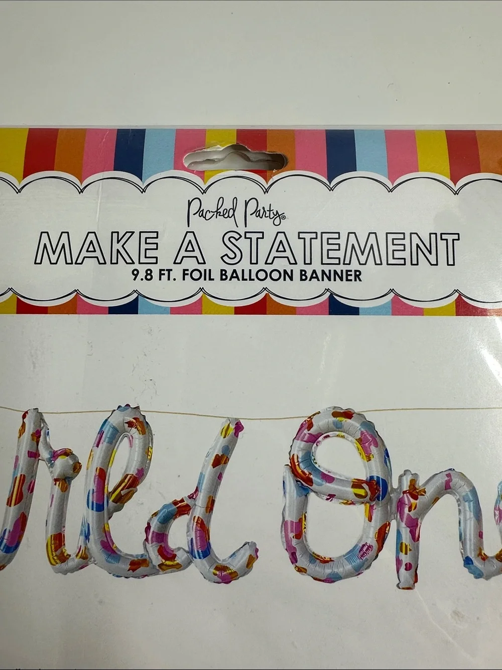 Packed Party Multicolor Confetti Foil 'Wild One' Balloon Banner